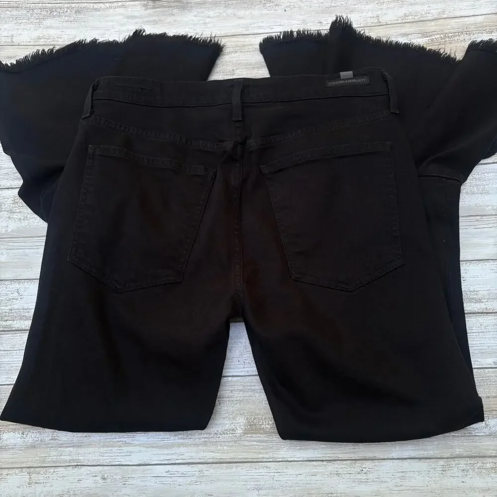 Citizens of Humanity Jeans Sz 30
Black Drew Flounce High Rise Cropped Flare - Picture 5 of 14